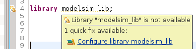 Quickfix for modelsim_lib