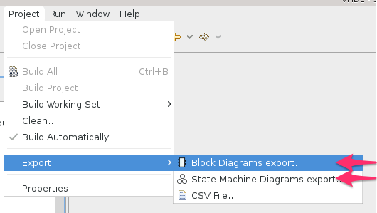 Export all Diagrams of a project