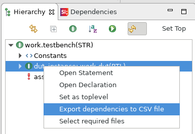 export csv in Hierarchy View
