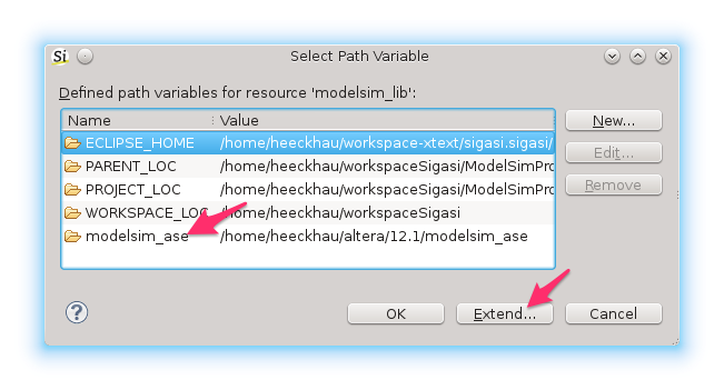 Extend a path variable