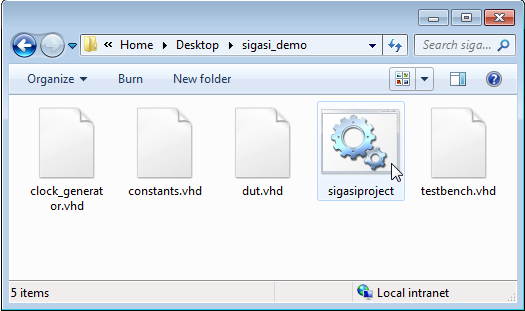Sigasi Project Launcher